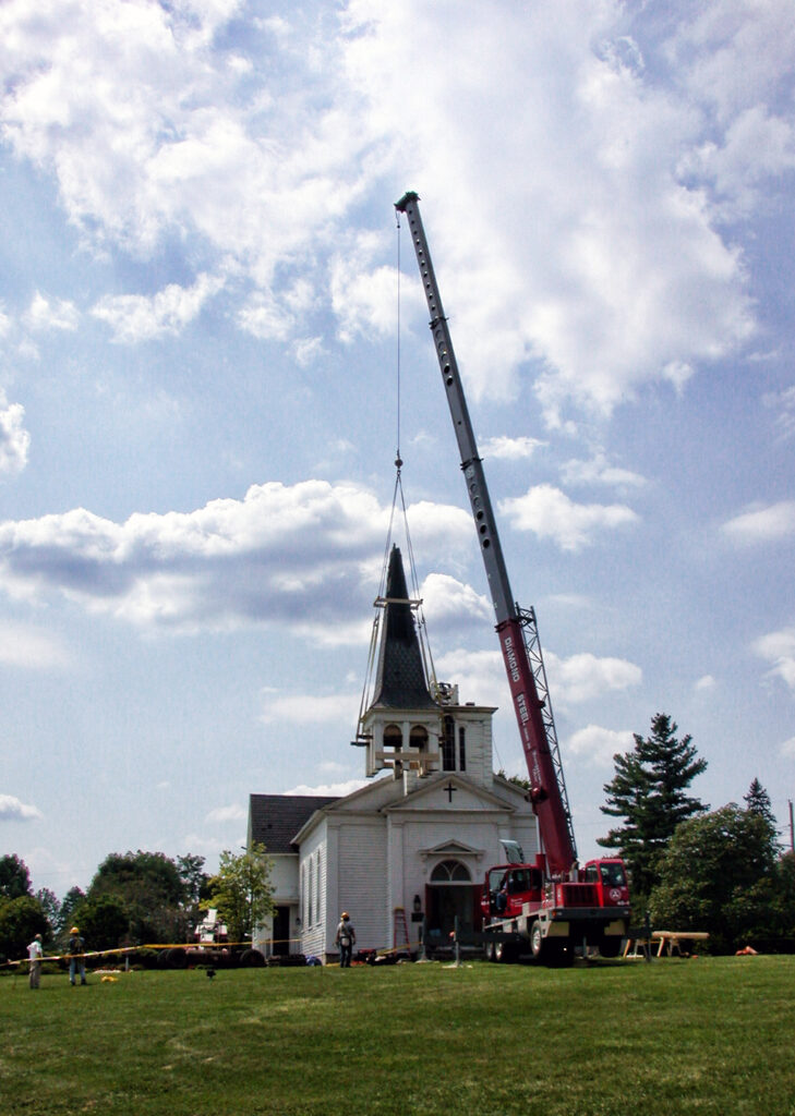Moving church steeple outside